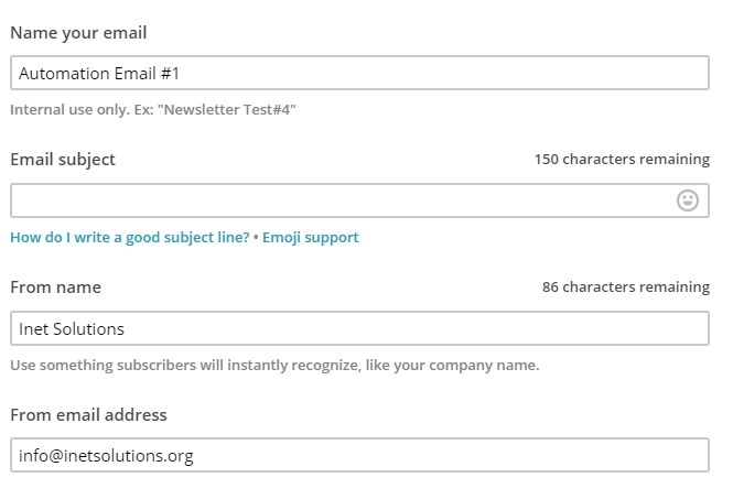 MailChimp Design Email Automation Workflow