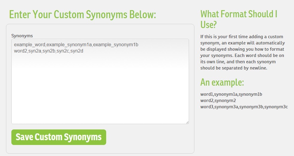WordAI Custom Synonyms