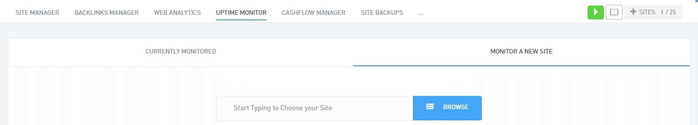 SERPed Uptime Monitor add new